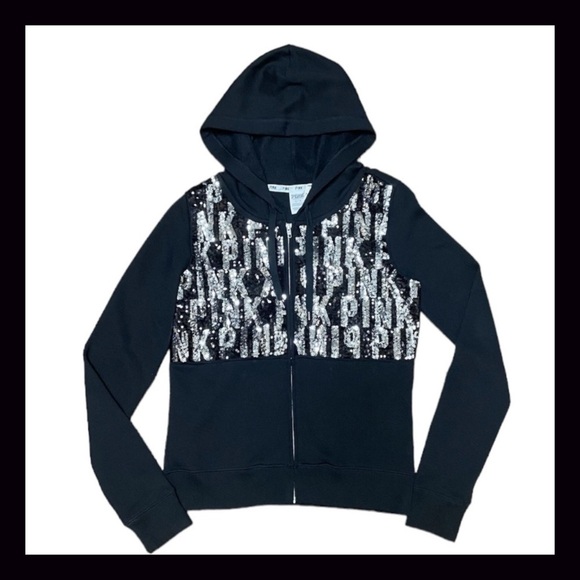 Victoria's Secret Pink Limited Edition Bling Hoodie Size XS - Picture 4 of 7